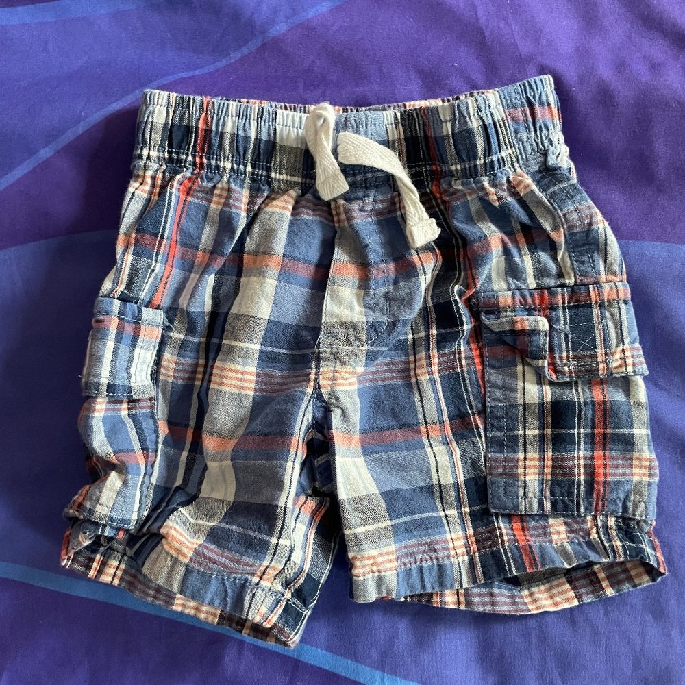 🔥6/$10🔥 Kids Headquarters Baby Boy Shorts, 12 Months, Plaid